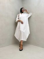 پیراهن بلند بنددار کد 240138