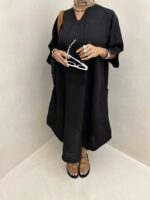 پیراهن بلند بنددار کد 240138 - تصویر 4