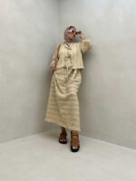 ست شومیز و دامن پاپیونی کد 160549 - تصویر 7