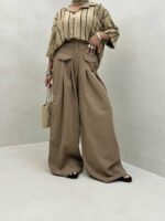 شلوار بگ طرح جیب کد 101378 - تصویر 2