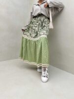 دامن 2 تیکه طرحدار کد 101380 - تصویر 3
