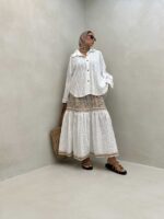 شومیز پارچه گیپور کد 220411 - تصویر 4
