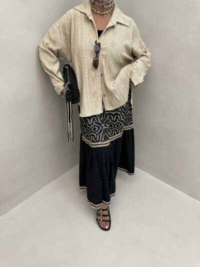 شومیز پارچه گیپور کد 220411