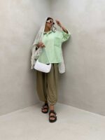 شومیز بامبو 2 جیب کد 220373 - تصویر 3