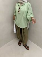 شومیز بامبو 2 جیب کد 220373 - تصویر 2