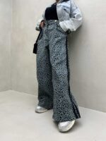 شلوار بغل نوار طرحدار کد 101342 - تصویر 2