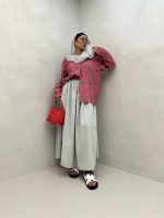 شومیز دو رنگ طرحدار کد 220447 - تصویر 4