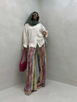 شومیز بیسکویتی کد 220453 - تصویر 10