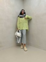 شومیز پنبه ای 2 جیب کد 220341 - تصویر 2