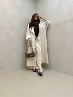 مانتو بلند یقه آرشال کد 120281 - تصویر 3