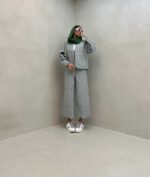 ست مانتو و شلوار قلبی کد 160567