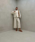 ست مانتو و شلوار قلبی کد 160567 - تصویر 4