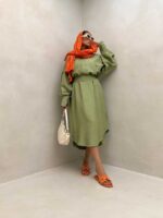 پیراهن بلند 3 دکمه کد 240145 - تصویر 5