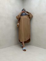 پیراهن بلند 3 دکمه کد 240145 - تصویر 4