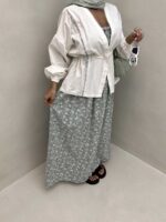 ست شومیز و پیراهن بابونه کد 160570 - تصویر 6
