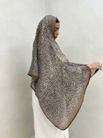 شال پلنگی حاشیه ساده کد 310064 - تصویر 3