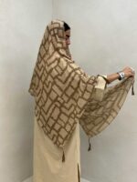 شال پلیسه طرحدار کد 310057