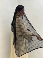 شال ساده گل دار کد 310053 - تصویر 2