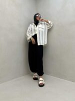 شومیز گیپور طرحدار کد 220457 - تصویر 6