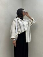 شومیز گیپور طرحدار کد 220457 - تصویر 4