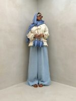 شومیز آستین پفکی کد 220458 - تصویر 6