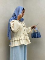 شومیز آستین پفکی کد 220458 - تصویر 4