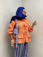 شومیز آستین پفکی کد 220458 - تصویر 10