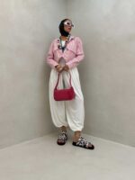 شومیز نیم تنه هلالی کد 220463 - تصویر 5