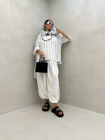 شومیز گیپور یقه هفت کد 220413 - تصویر 9