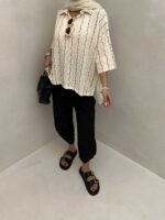 شومیز گیپور یقه هفت کد 220413 - تصویر 14
