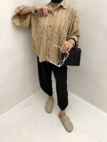 شومیز گیپور 2 جیب کد 220412 - تصویر 18