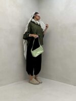شومیز گیپور 2 جیب کد 220412 - تصویر 11