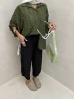 شومیز گیپور 2 جیب کد 220412 - تصویر 12