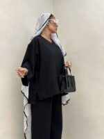 ست تیشرت و شلوار یقه هفت کد 160584 - تصویر 9