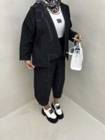 ست مانتو و شلوار طرحدار کد 160575 - تصویر 7