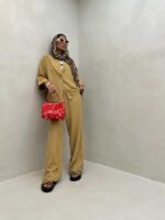 ست شومیز و شلوار پارچه پفکی کد 160560 - تصویر 7
