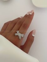 انگشتر پاپیونی نگین دار کد 310212 - تصویر 2