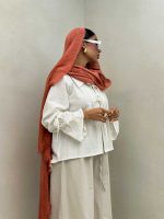 شومیز آستین پاپیونی کد 220484 - تصویر 6