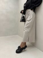 شلوار لینن پایین چاک کد 101485 - تصویر 8