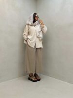 شومیز آستین بلند طرح پفکی کد 220470 - تصویر 7