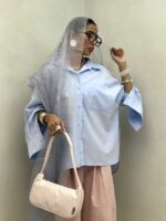 شومیز آستین پیله کد 220471 - تصویر 21