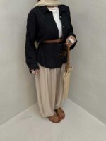 شومیز گیپور دو جیب کد 220472 - تصویر 10