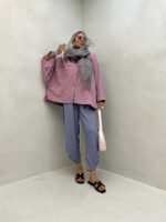 شومیز لنین ژاکارد کد 220475 - تصویر 3
