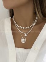 گردنبند مروارید و نعل کد 310138 - تصویر 2