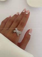 انگشتر پاپیونی نگین دار کد 310212 - تصویر 3