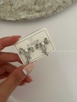 گوشواره نگینی تک مروارید کد 310206 - تصویر 3