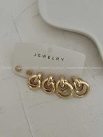 گوشواره پکی طلایی کد 310122 - تصویر 5