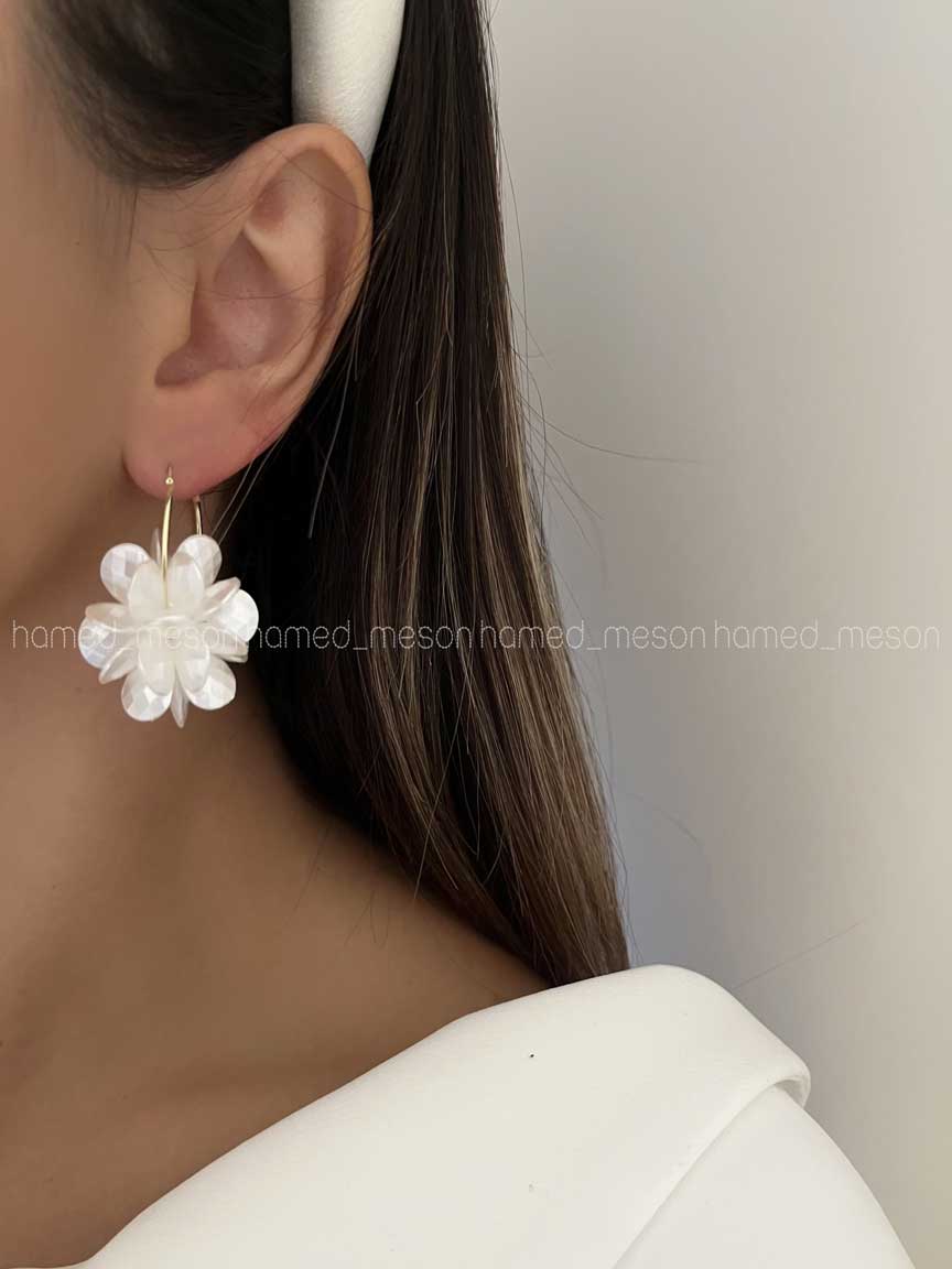 VQSD3871 گوشواره گل و حلقه کد 310170 - تصویر 1
