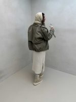 مانتو بارونی پایین پیله کد 200611 - تصویر 4