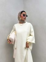 پیراهن بلند آستین کشی کد 240149 - تصویر 5